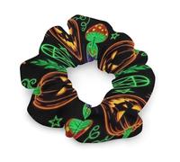 Women Girl Halloween Werewolf Animals Wolf Wolves Skull Scrunchies Hair Bands Pain Free Coil Hair Ties for Men Women Girls and Boys Dreadlock Accessories