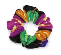 Women Girl Halloween Werewolf Animals Wolf Wolves Skull Scrunchies Hair Bands Pain Free Coil Hair Ties for Men Women Girls and Boys Dreadlock Accessories