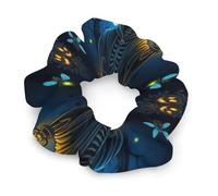 Women Girl Halloween Werewolf Animals Wolf Wolves Skull Scrunchies Hair Bands Pain Free Coil Hair Ties for Men Women Girls and Boys Dreadlock Accessories