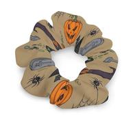 Women Girl Halloween Werewolf Animals Wolf Wolves Skull Scrunchies Hair Bands Pain Free Coil Hair Ties for Men Women Girls and Boys Dreadlock Accessories