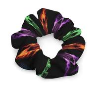 Women Girl Halloween Werewolf Animals Wolf Wolves Skull Scrunchies Hair Bands Pain Free Coil Hair Ties for Men Women Girls and Boys Dreadlock Accessories