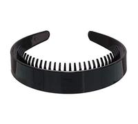 Women Girls 2.5cm Wide Plain Headband With Non-Slip Teeth Comb Black Plastic Hair Hoop DIY Styling Makeup Headwear Headbands For Women Yoga