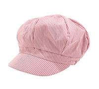 Women Girls Baker Boy Hat Winter Warm 8 Panel Newsboy Peaked Beret Hat Retro Cap Solid Color Casual Outdoor Headwear Flat Cap Pink