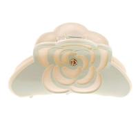 Women Girls Bulldog Wave Jaw Clip Octopus Clamp Grip Bridal Wedding Party Birthday Christmas Summer Styling Short Long Hair Plain Crystal Rose Flower Flower Claw (Pale Mint Cream)