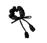 Women Girls Cute Hair Bands Elegant Tulip Scrunchie Ponytail Holder Bow Chouchou Accessories(Black cloth)