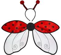 Women Girls Halloween Costumes Cute Bee/Ladybug Wings with Headband Sets Funny Stage performance accessories Party Favors