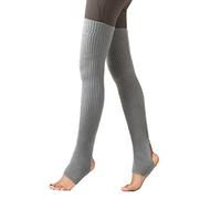 Women Girls Knitting over Knee Socks Thigh High Footless Stirrup Leg Warmers Winter Warm Long Boot Socks Knee High Legging Socks Thermal Long Leg Sleeve Protector Stocking for Yoga Ballet Dance