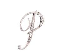 Women Girls Party Clothing Decoration Gifts 1PC Crystal 26 English Letters Brooch Pin Couple Memorial Jewelry Love Gifts