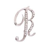 Women Girls Party Clothing Decoration Gifts 1PC Crystal 26 English Letters Brooch Pin Couple Memorial Jewelry Love Gifts