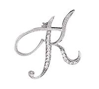 Women Girls Party Clothing Decoration Gifts 1PC Crystal 26 English Letters Brooch Pin Couple Memorial Jewelry Love Gifts