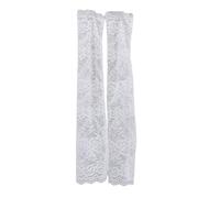 Women Girls Summers UVS Protections Arm Sleeves Floral Lace Scars Covers Long Fingerless Driving Gloves For Party Sports Long Fingerless Driving Gloves