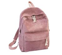Women Girls Vintage Corduroy Soft Backpacks Solid Plain Student Bags Striped School Daypack