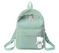Women Girls Vintage Corduroy Soft Backpacks Solid Plain Student Bags Striped School Daypack for Boys Girls Causal School Bookbag Lightweight Travel Backpack Rucksack for Women College Teenage