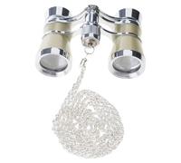 Women Girls Vintage Metal Operas Glasses With Chain Portable Small Binocular Operas Theater Glasses