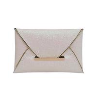 Women Glitter Party Bag Solid Color Sequins Evening Purse Elegant Bling Clutch Envelope Wristlet Bag Female Outdoor Wallet For Party, Wedding(White)