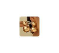 Women Gold Chunky Ball Dangle Earrings Vintage Large Geometric Semicircular Dangle Earrings Hippie Oval Shiny Jewelry Accessories