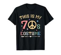 Women Groovy Peace Halloween Tee This is My 70s Costume T-Shirt