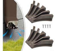 Women Gutter Downspout Diverter Extensions, Fits 3x4 and 2x3 Downspouts, PP Rainwater Dispersal System, Quick Install, Brown/Black/White 2 Pack (Brown)