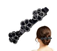 Women Hair Clips Sparkling Crystal Stones Hand Woven Claw
