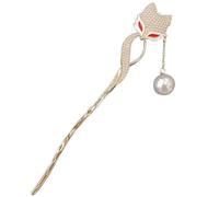 Women Hair Fork Fox Alloy Hair Stick for Bun Retro Elegant | Golden Finish, Smooth Surface and Light Weight, Easy to Slide into Bun, for Women Festivals