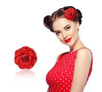 Women Hair Ornament Artificial Flower Hairpin Bridal Party Teenagers Girl Headdress Travel Holiday DIY Straw Accessories