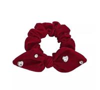 Women Hair Scrunchies Women's Red Velvet Hair Ring Headband