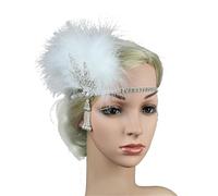 Women Hairband Headpiece Feather Headband Headdress Vintage Women's Feather Headpiece(Color15)