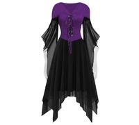 Women Halloween Costume Women's Court Dress Medieval Vintage Dresses Sexy Devil Costume Adult Women Plus Size Party Dresses for Vampire Cosplay 90S Fancy Dress Costumes for
