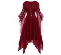 Women Halloween Costume Women's Court Dress Medieval Vintage Dresses Sexy Devil Costume Adult Women Plus Size Party Dresses for Vampire Cosplay 90S Fancy Dress Costumes for