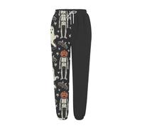 Women Halloween Sweatpants High Waisted Cinch Bottom 2024 Fall Fashion Funny Print Sporty Active Joggers Pants Workout Baggy Lounge Bottoms with Pockets