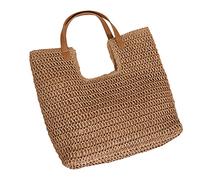 Women Hand-woven Tote Bag Large Capacity Handbag Summer-Beach Bag Fashion Straw Woven Shoulder Bag Ladies Vacation Bag Women Straw Woven Handbag Ladies Beach-bag Tote Bag Handmade Shoulder Bag