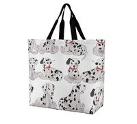 Women Handbag Cute Dalmatian Print Women Beach Bag Reusable Ladies Purse Girls Crossbody Bags, For Wedding, Birthday, Daily, 50x40cm