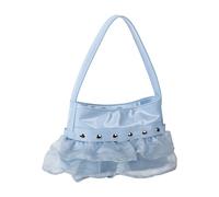 Women Handbag Korean Styles Armpit Bag Ruched Commuting Bag Rivets Shoulder PU Leather Underarm Purse Shopping Womens Shoulder Pu Leather Armpit Korean Styles Handbag For Everyday