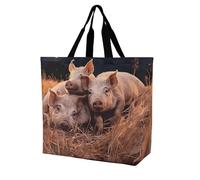Women Handbag Three Animal Sleeping Tote Bag Casual Ladies Purse Waterproof Crossbody Bags, For Daily, Swim, School, 50x40cm