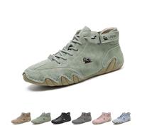 Women Handmade Beck Shoes High Boots, Outdoor Ankle Boots Non-Slip Lightweight Comfortable Barefoot Shoes Casual Fashion Slip On Women Boots Sneakers for All Season ( Color : Light Green , Size : 37 E