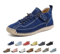 Women Handmade Leather Comfy Shoes,Soft Slip On Loafers with Elastic Band | Wide Toe Box Comfortable Slip On Leather Driving Boots,Non-Slip Sneakers For Walking And Hiking