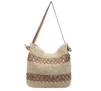 Women Handwoven Straw Shoulder Bag, Large Capacity Boho Crochet Beach Bag, Vintage Hobo Purse for Travel, Shopping, Work & Daily Use