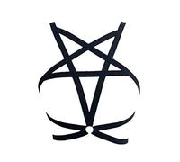 Women Harness Bra,Fashion Club Party Wear Lady Pentagram Chest Body Cupless Cage Bra Practical