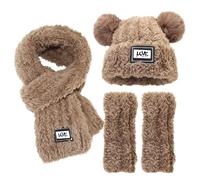 Women Hat Scarf and Gloves Set, Warm Gloves Men, 3pcs Winter Beanie Hat Scarf with Touchscreen Gloves Outdoor Sports Knitted Hats Thermal Touchscreen Gloves Long Scarf Neck Warmer Stretchy Elastic