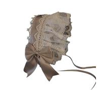 Women Headband Adjustable Headpiece Ruffled Lace And Bowknot Hair Band Accessories For Cosplay And Themed Parties