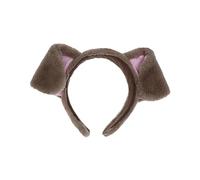 Women Headband Dalmatians Ear Scrunchies One Size Cute Plush Dot Print Dog Ears Comfortable Women's for Cosplay Costume Soft Cozy Hair Hoop Animal Camel