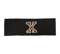 Women Headband Turban Print Letters Knitted Striped Headbands Ribbed Soft Casual Cotton Head Wrap For Ladies Hair Bands Accessories(Black X)