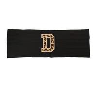 Women Headband Turban Print Letters Knitted Striped Headbands Ribbed Soft Casual Cotton Head Wrap For Ladies Hair Bands Accessories(Black D)