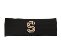 Women Headband Turban Print Letters Knitted Striped Headbands Ribbed Soft Casual Cotton Head Wrap For Ladies Hair Bands Accessories(Black S)