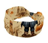 Women Headbands, Halloween Scarecrow Wide Hair Wrap, Twist Knotted Hairband, Non-slip Hairband, Soft Stretchy Turban Head Bands for Girl