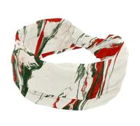 Women Headbands, Red Green White Marble Texture Non-slip Headband, Wide Hair Wrap, Twist Knotted Hairband, Soft Stretchy Turban Head Bands for Girl