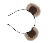 Women Headbands To - Bear Face Headband 20x17cm, Elastic Circle Soft Plush | Adorable Makeup Accessory, Comfortable Care Headband D