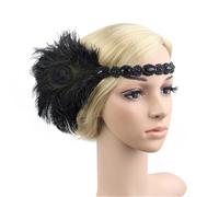 Women Headpiece Feather Headpiece Feather Headband Headdress Vintage(Color1)
