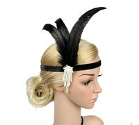 Women Headpiece Feather Women Headpiece Feather Headband Shiny Headdress(Color3)