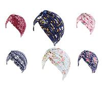 Women Headwear Head Scarves Chemo Beanie Caps Head Wraps Floral Headscarf Adjustable Cap Original Trendy Plain Turban Hat (Lilac), One Size (12)